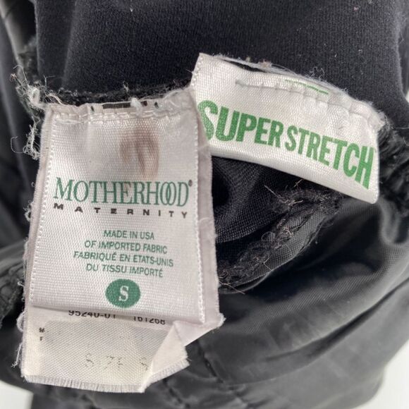 Motherhood Pants Women's Size small Maternity Pull-on Side Pockets Black Vintage - Picture 10 of 10
